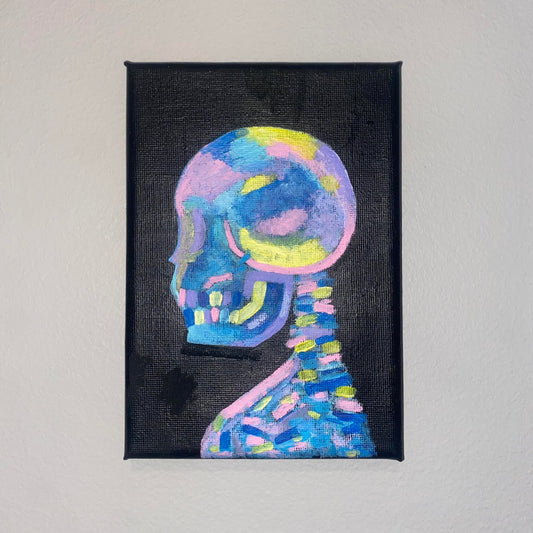 Custom painted decorative canvas "Skull"